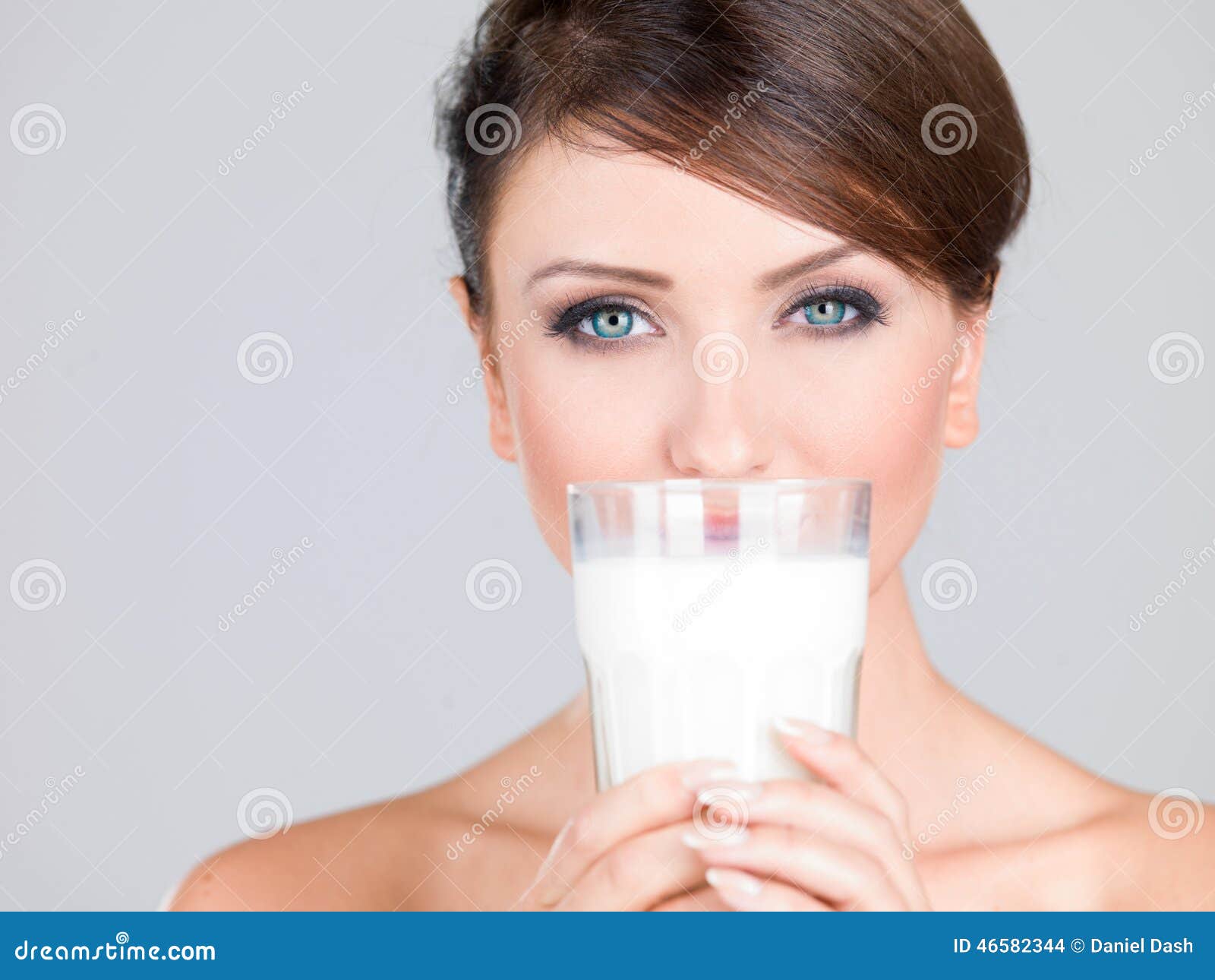 Woman With Glass Of Milk Royalty-Free Stock Photography CartoonDealer.com #8883029