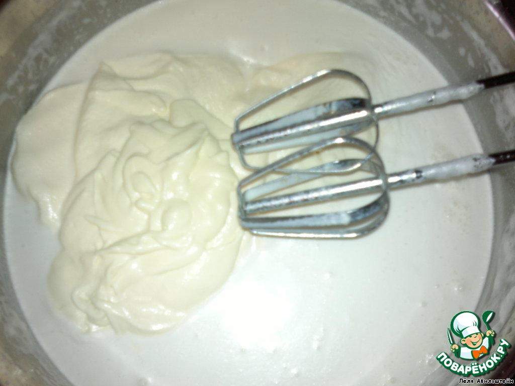 Мороженое "Птичье молоко" простой пошаговый рецепт с фото #11