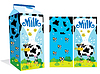 Векторные пакет для молока с коровы геев | Векторный клипарт