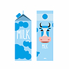 Упаковка молока. Шаблон пакет с Blu | Векторный клипарт