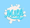 Всплеск молока этикетки | Векторный клипарт