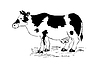 Корова рисунок мультяшный | Векторный клипарт